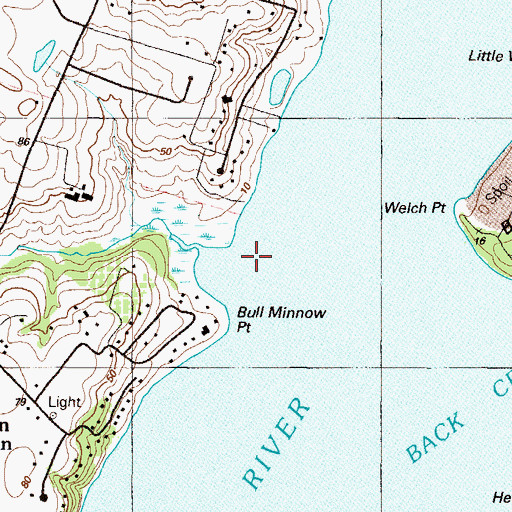 Topographic Map of Bull Minnow Point, MD