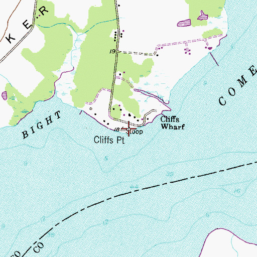 Topographic Map of Cliffs Point, MD