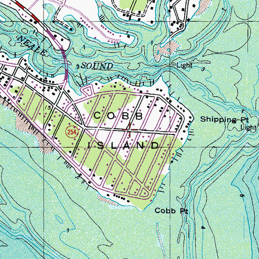 Topographic Map of Cobb Island, MD