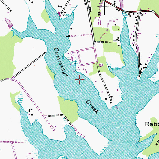 Topographic Map of Cummings Creek, MD