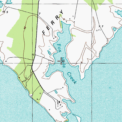 Topographic Map of Fox Hole Creek, MD