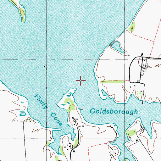 Topographic Map of Goldsborough Creek, MD