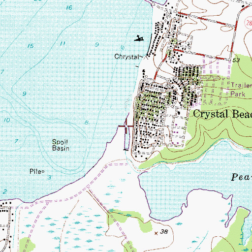Topographic Map of Pearce Creek, MD
