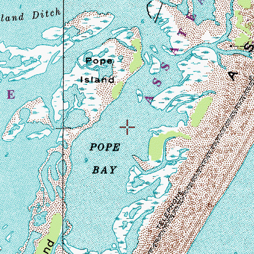 Topographic Map of Pope Bay, MD