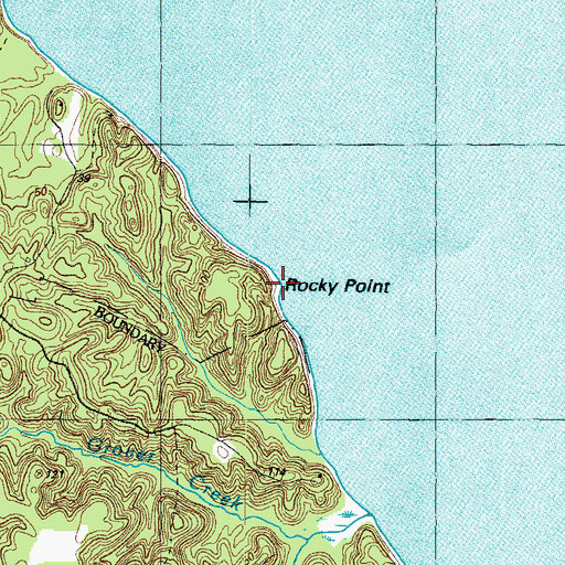 Topographic Map of Rocky Point, MD
