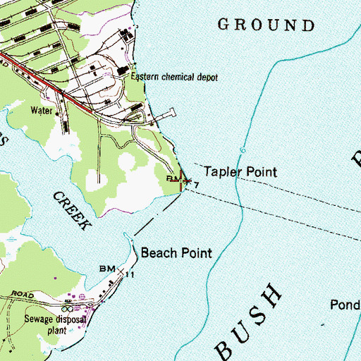 Topographic Map of Tapler Point, MD
