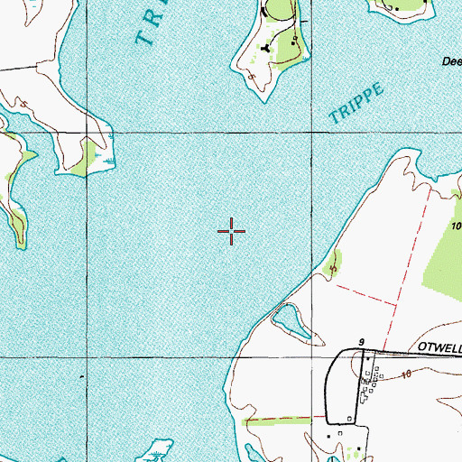 Topographic Map of Trippe Creek, MD