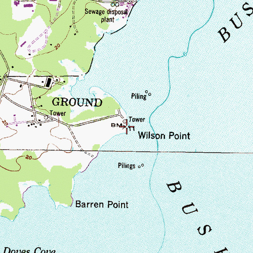 Topographic Map of Wilson Point, MD