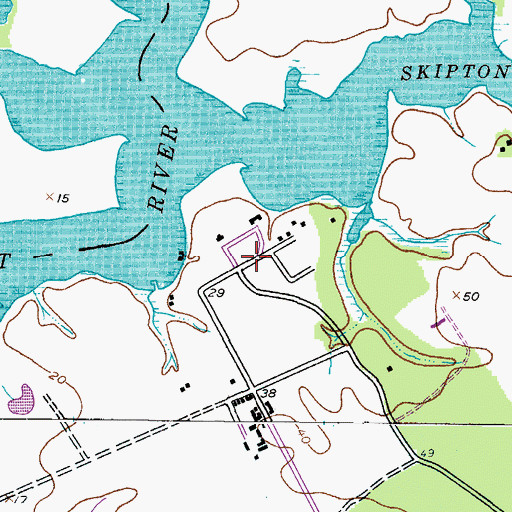 Topographic Map of Wye Heights, MD
