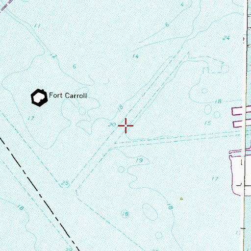 Topographic Map of Marine Channel, MD