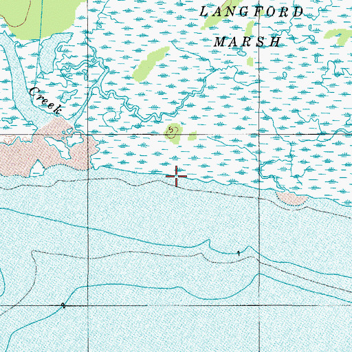 Topographic Map of Langford Sand, MD