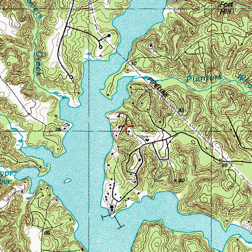 Topographic Map of Planters Wharf, MD