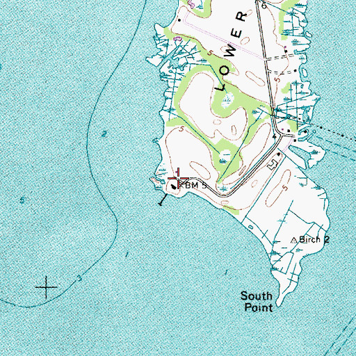 Topographic Map of Island Point, MD