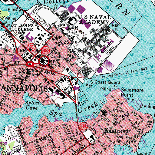 Topographic Map of Market Slip, MD