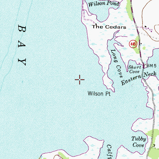 Topographic Map of Rush Island, MD