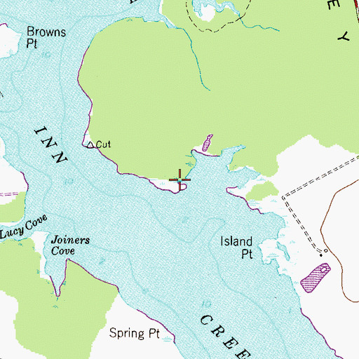 Topographic Map of Toms Point, MD