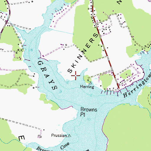 Topographic Map of Sycamore Point, MD