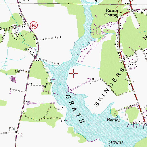 Topographic Map of Cherry Tree Point, MD