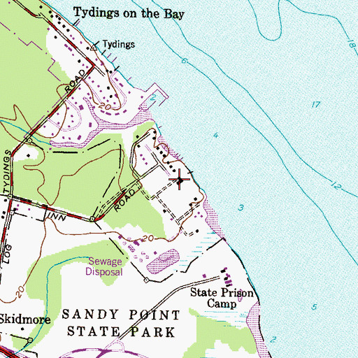 Topographic Map of Log Inn, MD