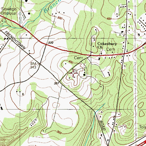 Topographic Map of Mount Ararat, MD