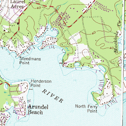 Topographic Map of Pea Patch Point, MD