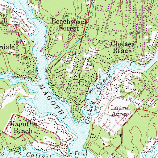 Topographic Map of Indian Village, MD