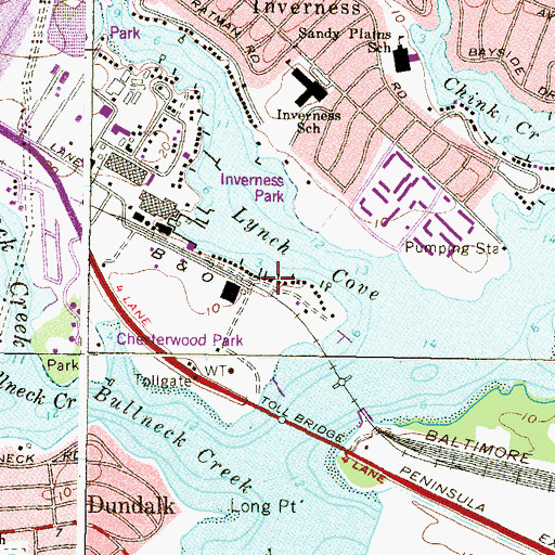Topographic Map of Chesterwood Park, MD