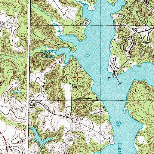 Topographic Map of Cove Camp, MD