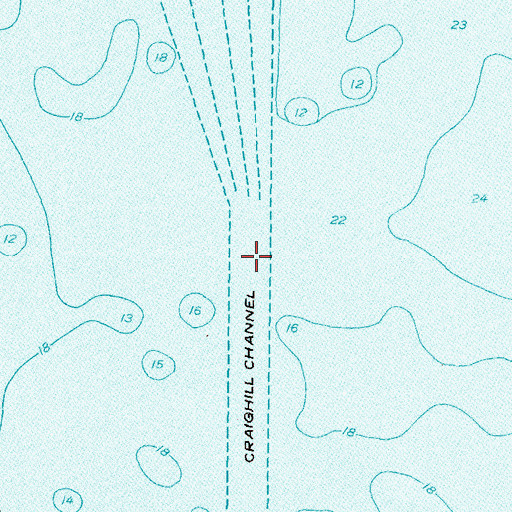 Topographic Map of Craighill Channel, MD