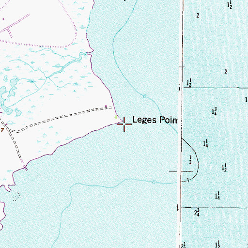 Topographic Map of Lego Point, MD