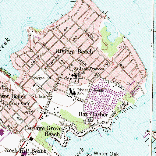 Topographic Map of Saint James Frances School, MD