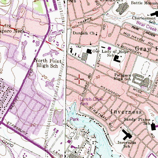 Topographic Map of Grange, MD