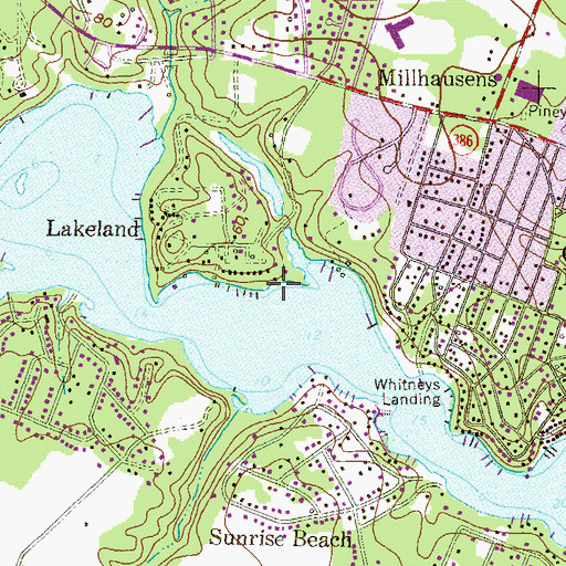 Topographic Map of Point Lookout, MD