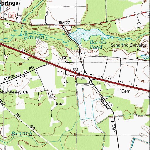 Topographic Map of Mardela Apostolic Church, MD