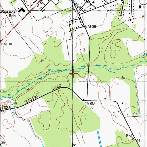 Topographic Map of Saint Luke United Methodist Church, MD