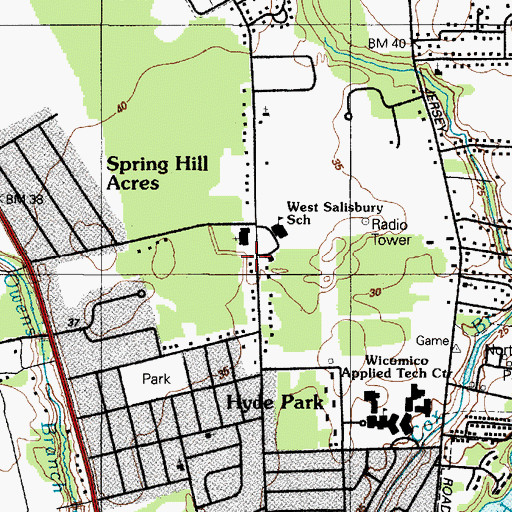 Topographic Map of National Church of God, MD