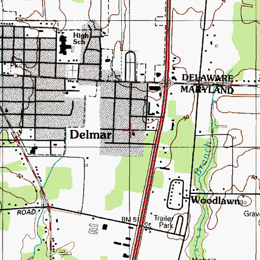 Topographic Map of Union United Methodist Church, MD