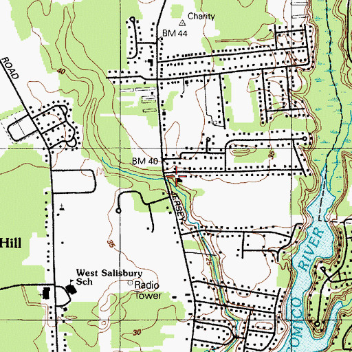 Topographic Map of United Church of the First Born, MD