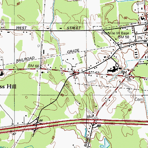 Topographic Map of Church of God of Prophecy, MD