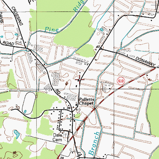 Topographic Map of Church of God of Prophecy, MD