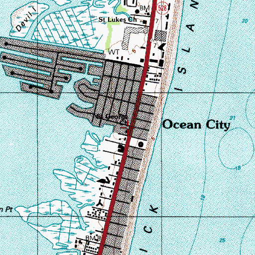 Topographic Map of Saint George Greek Orthodox Church, MD