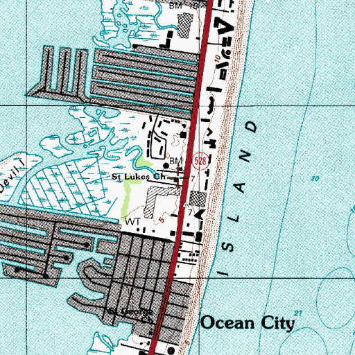 Topographic Map of Saint Lukes Catholic Church, MD