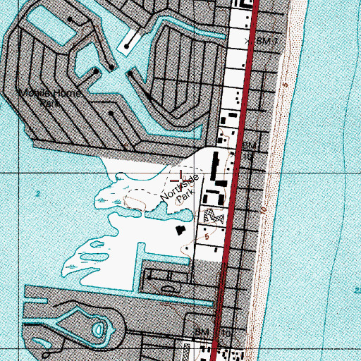 Topographic Map of Northside Park, MD