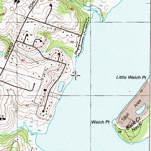 Topographic Map of Aldridges Fishery, MD