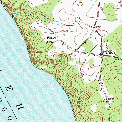 Topographic Map of Bald Friar (historical), MD