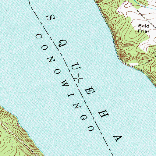 Topographic Map of Bald Friar Ferry (historical), MD