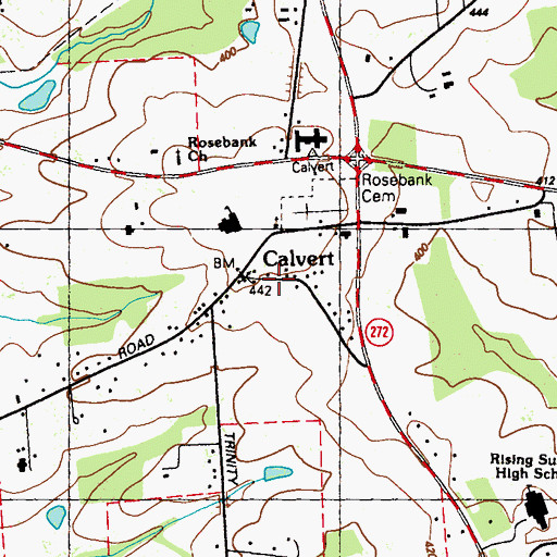 Topographic Map of Brick Meeting House, MD