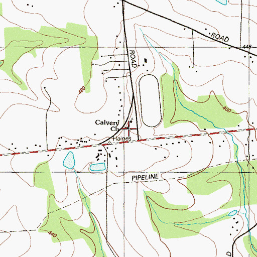 Topographic Map of Calvary Missionary Baptist Church, MD