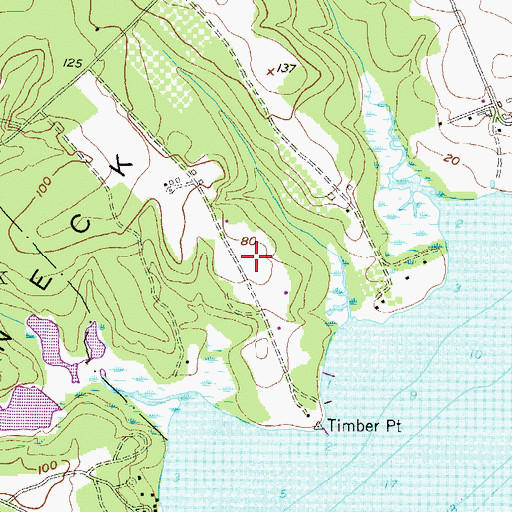 Topographic Map of Camp Brisson, MD