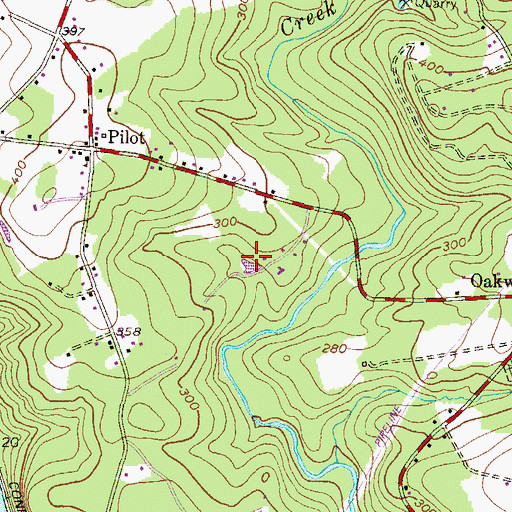 Topographic Map of Camp Shadowbrook, MD